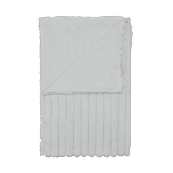 Biały koc z mikropluszu 130x170 cm Cosy Ribbed – Catherine Lansfield