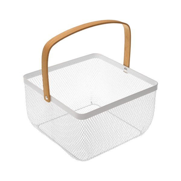 Biały koszyk z rączką Versa