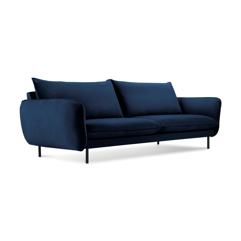 Niebieska aksamitna sofa Cosmopolitan Design Vienna, 230 cm