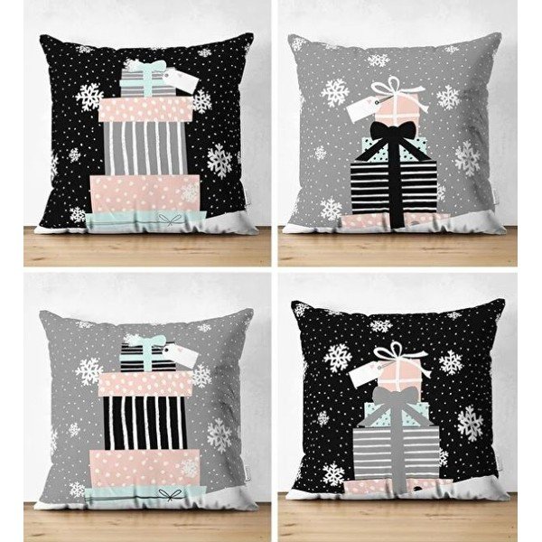 Poszewki na poduszki zestaw 4 szt. ze świątecznym motywem 43x43 cm Merry Christmas – Mila Home-image-1