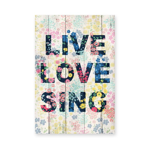 Tabliczka drewniana Really Nice Things Live Love Sing