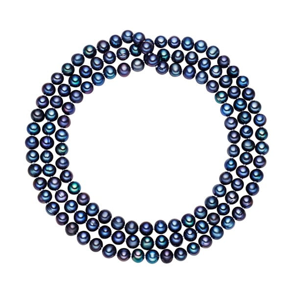 Niebieski perłowy naszyjnik Chakra Pearls, 120 cm
