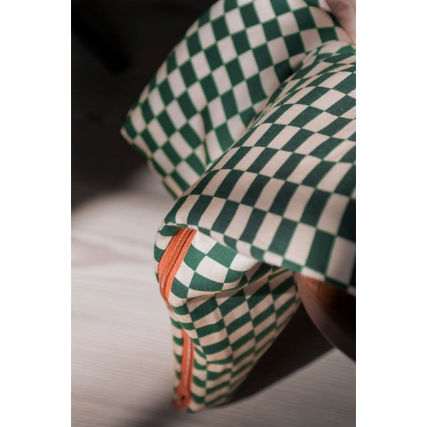 Zielona/beżowa pościel jednoosobowa z satyny bawełnianej 140x200 cm Mini – Mette Ditmer Denmark-image-3