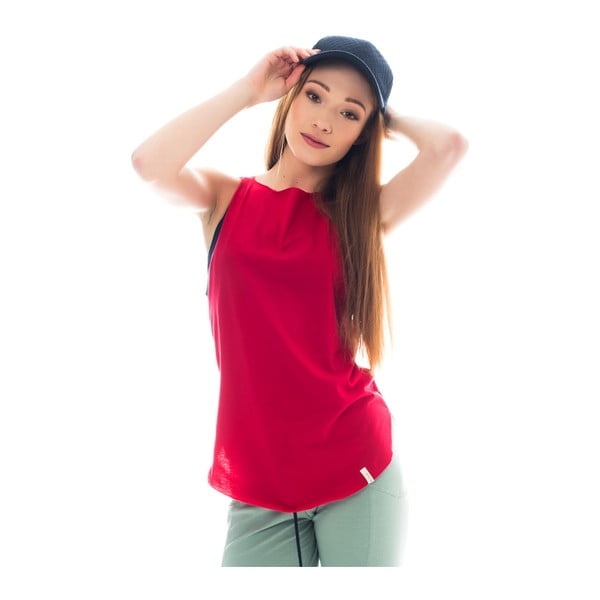 Czerwona koszulka bawełniana Lull Loungewear Garachico, rozm. XS