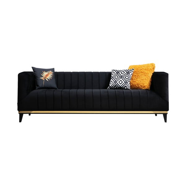 Czarna sofa 222 cm Bellino – Artie