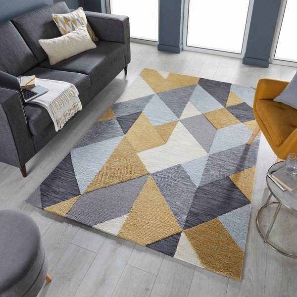 Szaro-żółty dywan Flair Rugs Icon, 120x170 cm-image-4