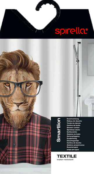 Zasłona prysznicowa 180x200 cm Smartlion – Spirella-image-2