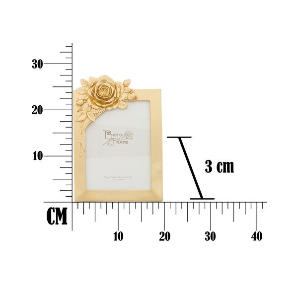 Żółta ramka na zdjęcia z żywicy Mauro Ferretti Glam Rose, 19,4x27,5 cm-image-3