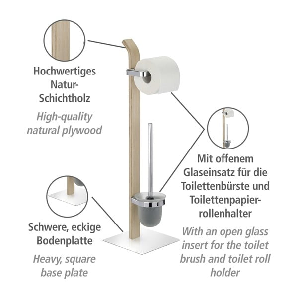 Zestaw szczotki toaletowej i uchwytu na papier Wenko Samona-image-4