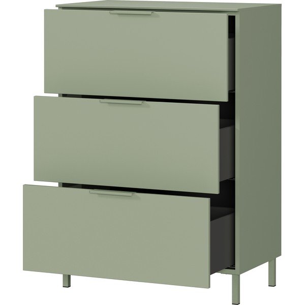 Zielona szafka z matowym wykończeniem 68x98x40 cm Savoca – Germania-image-3