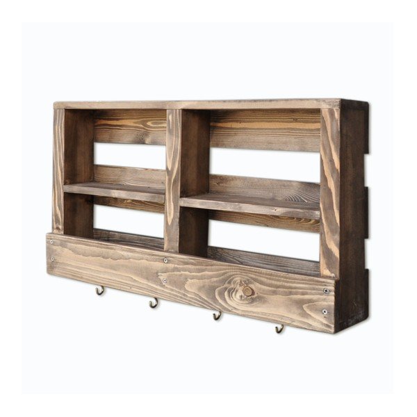 Drewniana półka z haczykami Ayako-image-2