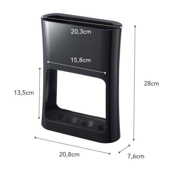 Czarny parasolnik YAMAZAKI Oval-image-4