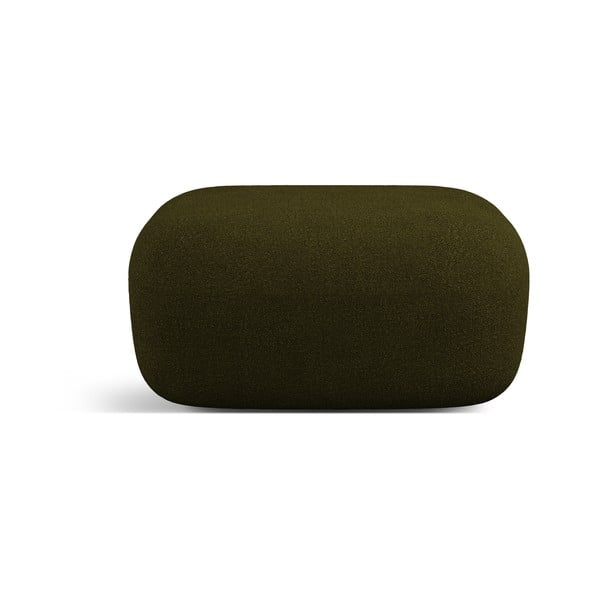Zielony podnóżek z materiału bouclé Jenny – Micadoni Home