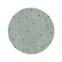 Jasnozielony bawełniany dywan dziecięcy tkany ręcznie odpowiedni do prania ø140 cm Round Dot Blue Sage – Lorena Canals