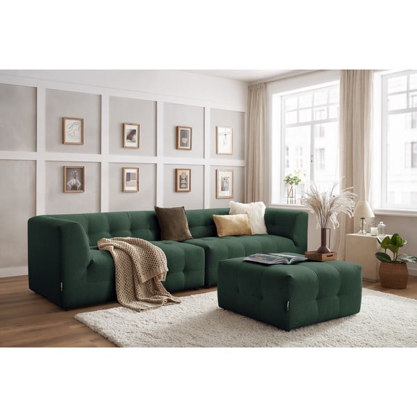 Ciemnozielona sofa 324 cm Kleber – Bobochic Paris-image-1