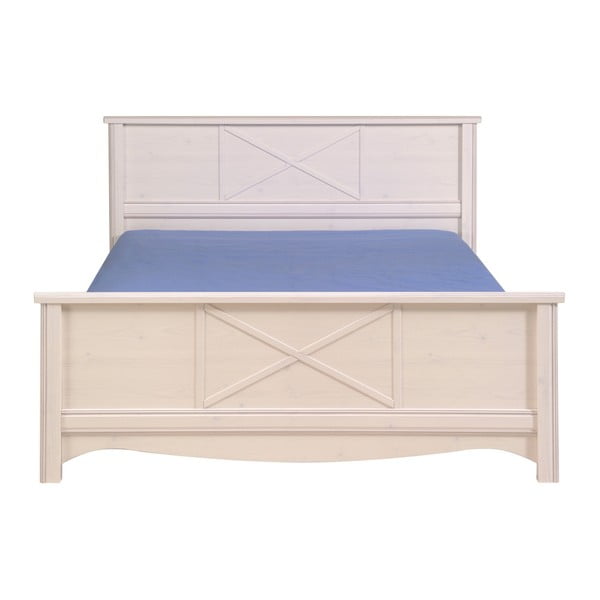Łóżko 2-osobowe w kolorze sosny z 3 szufladami Parisot Auberta, 160x200 cm