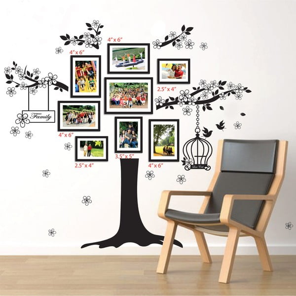 Naklejka WALPLUS Drzewo z ramkami na zdjęcia