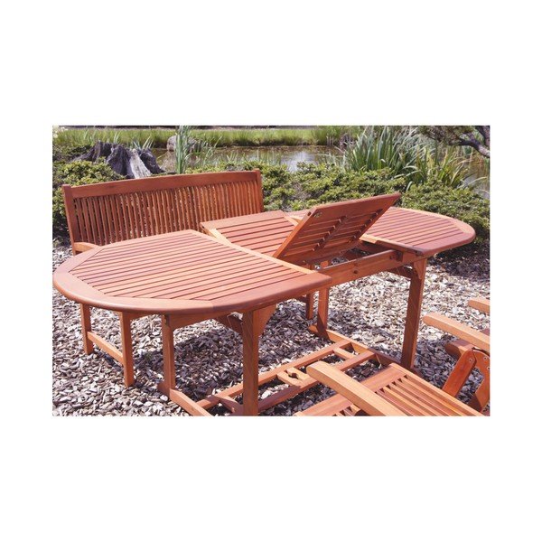 Stół ogrodowy z litego drewna eukaliptusowego 90x150 cm Stockholm – Garden Pleasure-image-2