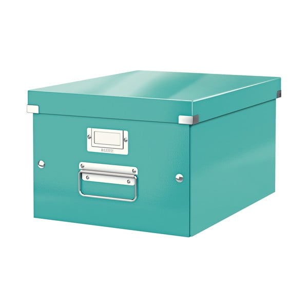 Zielony/turkusowy kartonowy pojemnik z pokrywką 28x37x20 cm Click&Store – Leitz