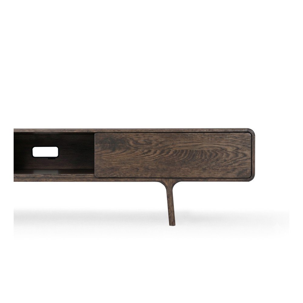 Brązowa szafka pod TV z litego drewna dębowego 220x45x45 cm Fawn – Gazzda (zdjęcie 8)