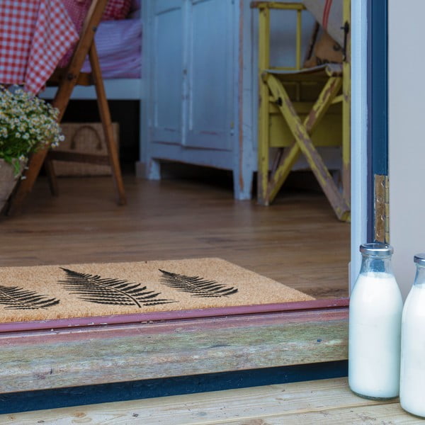 Wycieraczka z włókna kokosowego 40x60 cm Fern Leaf – Artsy Doormats-image-4