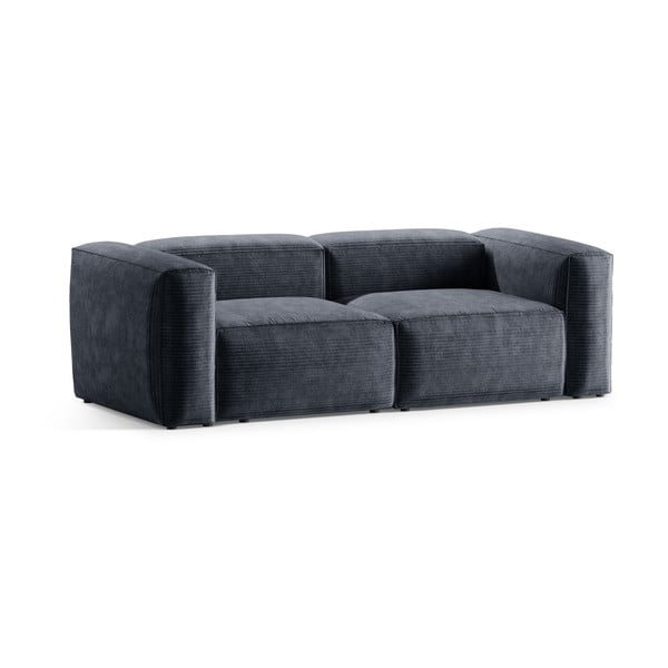 Szaroniebieska sztruksowa sofa 224 cm Bergamo – Cosmopolitan Design-image-2