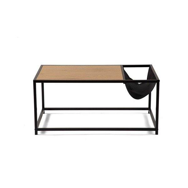 Czarno-naturalny stolik w dekorze dębu 60x99 cm Bayen – Bonami Essentials