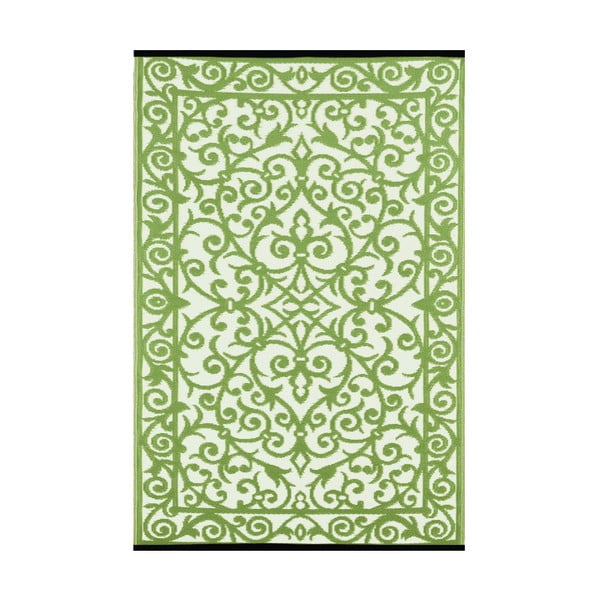 Zielono-biały dwustronny dywan zewnętrzny Green Decore Ivory, 120x180 cm