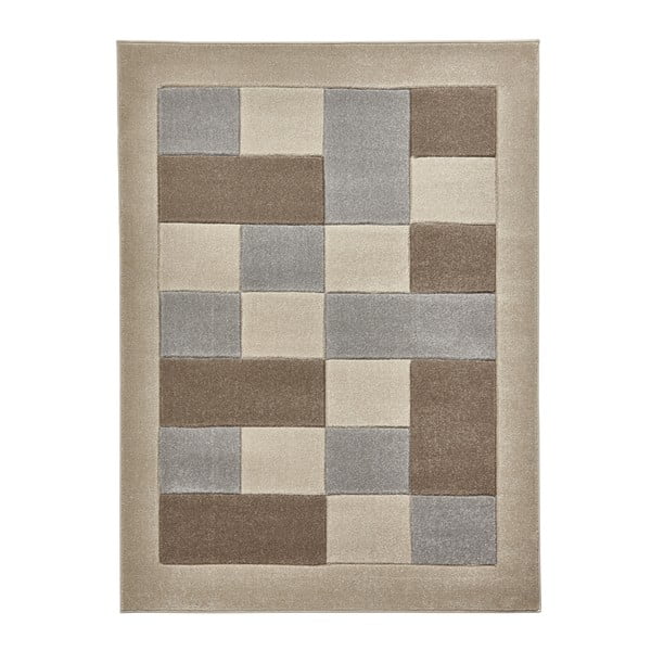 Beżowo-szary dywan Think Rugs Matrix, 60x120 cm