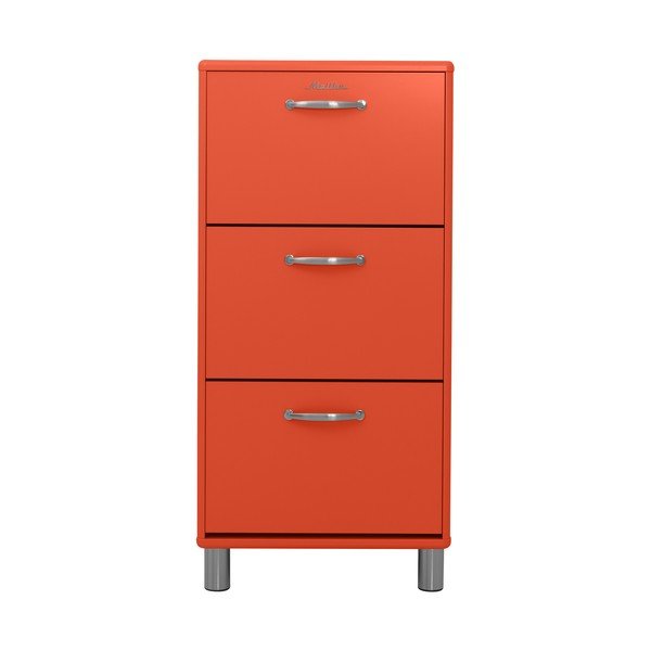 Czerwona szafka na buty z uchylnymi drzwiczkami Malibu – Tenzo-image-1