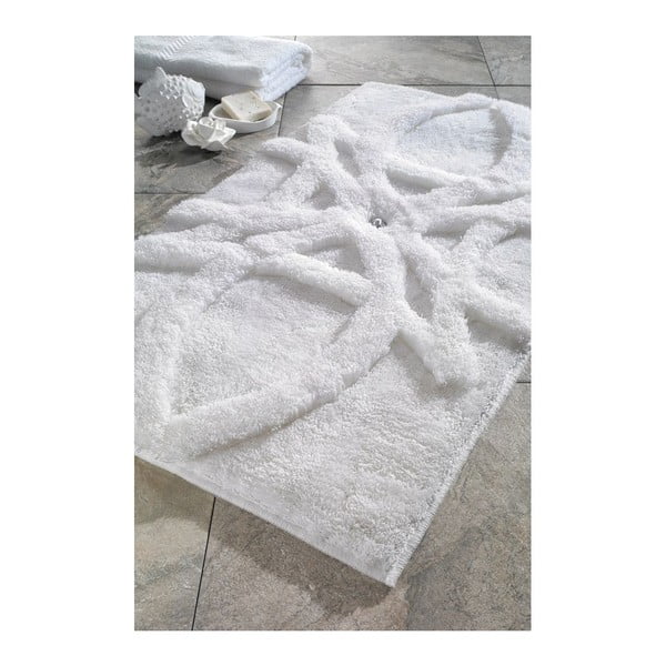Zestaw 2 dywaników łazienkowych Diana White Swarovski, 60x100 cm a 55x60 cm