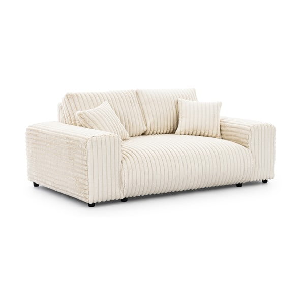 Kremowa sztruksowa sofa 178 cm Justin – Ropez