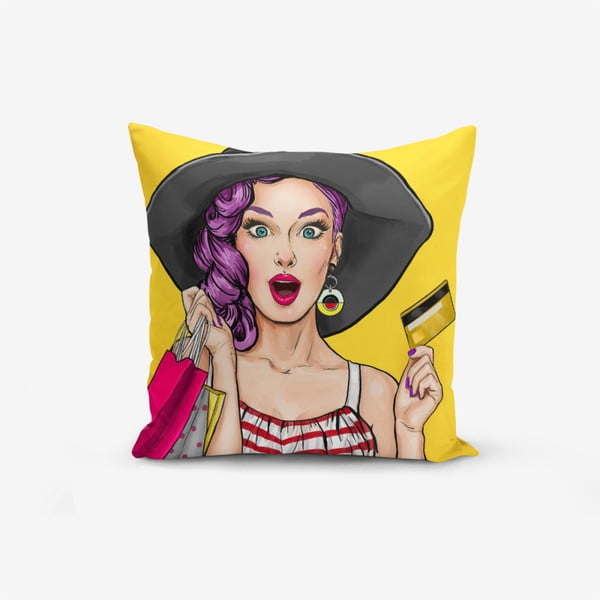 Poszewka na poduszkę z domieszką bawełny Minimalist Cushion Covers Pop Art Women, 45x45 cm