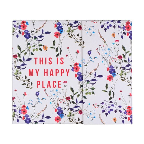 Kalendarz tygodniowy z karteczkami samoprzylepnymi i przegródką Tri-Coastal Design This Is My Happy Place