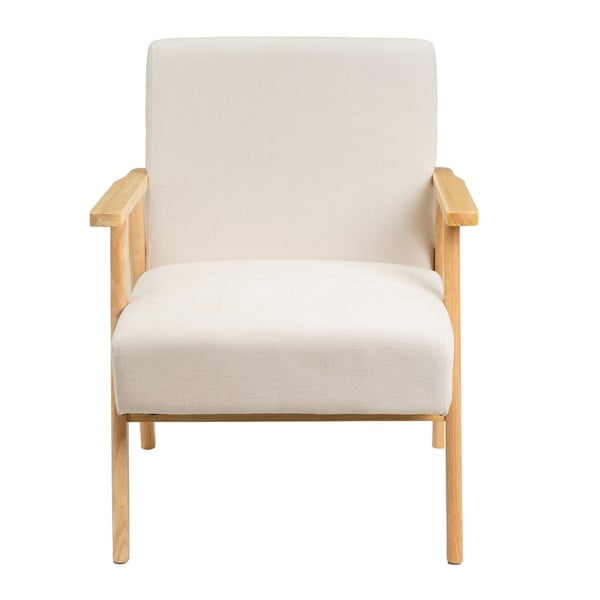 Biały fotel z tkaniny szenilowej Vintage – Casa Selección-image-2