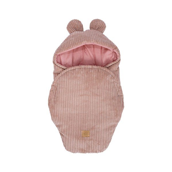 Różowy rożek niemowlęcy sztruksowy 45x80 cm – Meowbaby