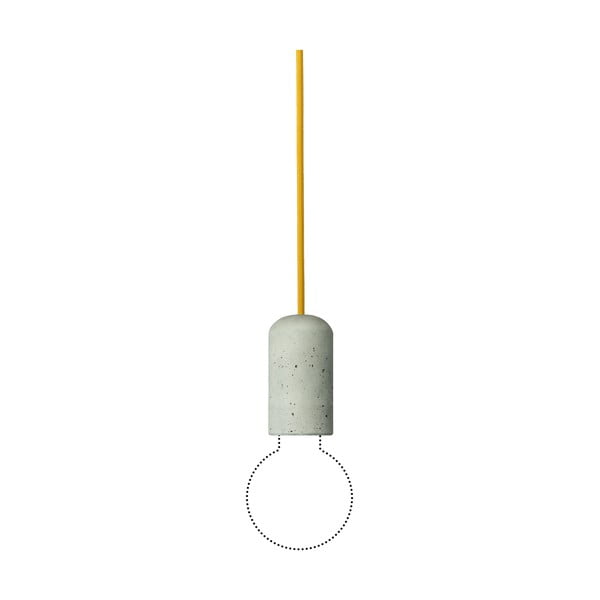Lampa betonowa Pure z żółtym kablem Jakuba Velínskiego, 1,2 m