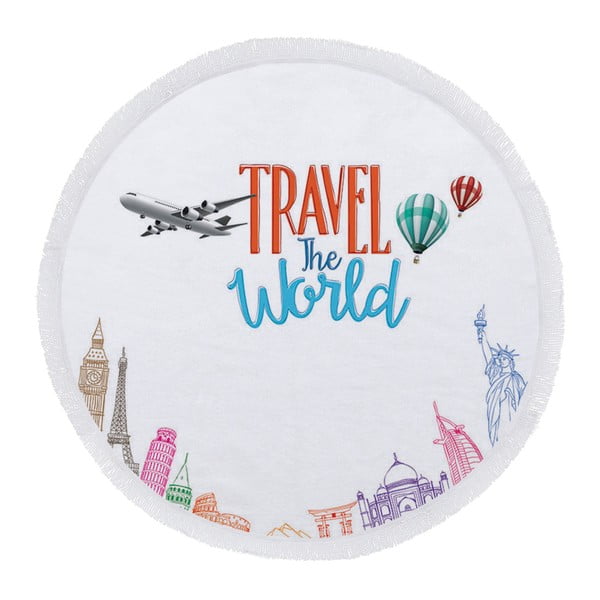 Okrągły ręcznik kąpielowy Travel The World