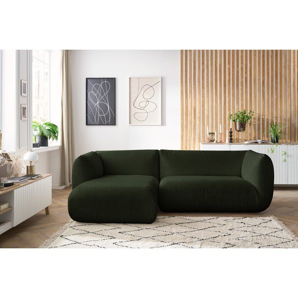 Zielony sztruksowy narożnik (lewostronny) Lecomte – Bobochic Paris-image-1