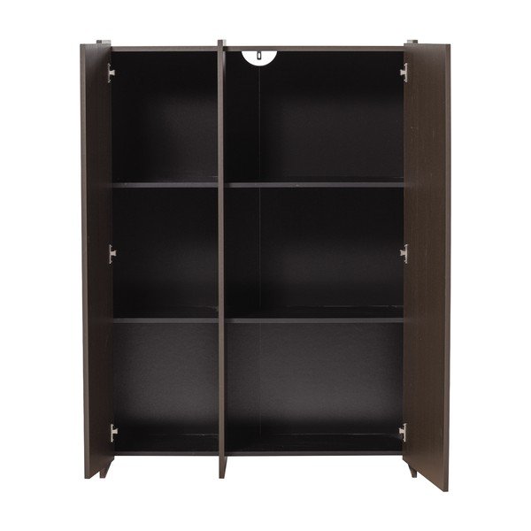 Ciemnobrązowa szafka w dekorze jesionu 102x140x44 cm Brock – WOOOD-image-3