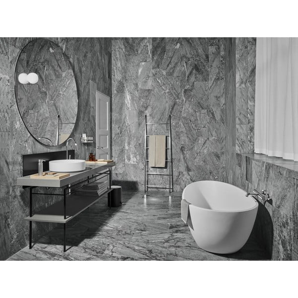 Ścienny dozownik do mydła ze stali nierdzewnej w kolorze srebra z połyskiem 100 ml Nexio – Blomus-image-1