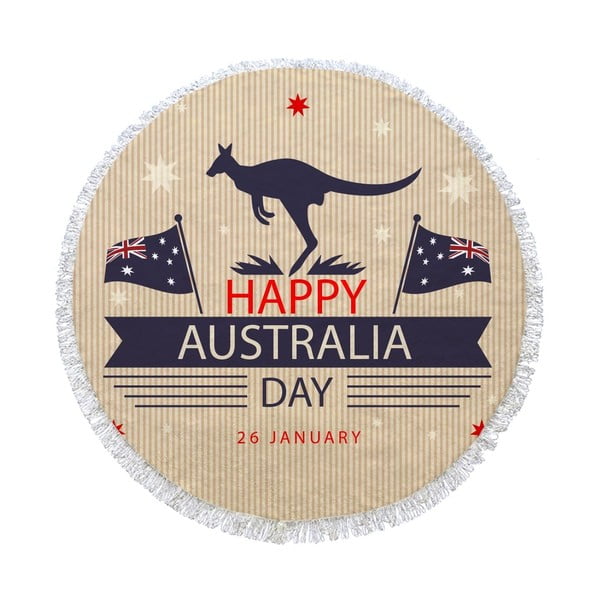 Okrągły ręcznik kąpielowy Homemania Australia Kangaroo Happy Day, Ø 150 cm