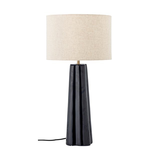 Niebieska/kremowa metalowa lampa stołowa z tekstylnym kloszem (wysokość 61 cm) Cornelie – Bloomingville