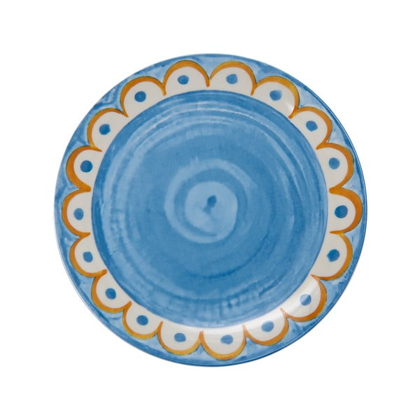 Jasnoniebieskie porcelanowe talerze zestaw 6 szt. ø 27 cm Tangeri blue – Villa Altachiara