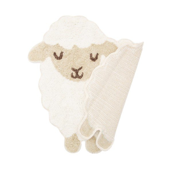 Biały dziecięcy bawełniany dywan Sass & Belle Baa Baa Lamb, 56 x 60 cm-image-2