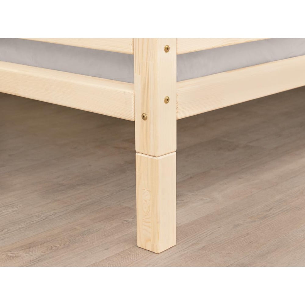 Zestaw 4 wysokich nóg z lakierowanego drewna świerkowego do łóżka Benlemi, wys. 10 cm