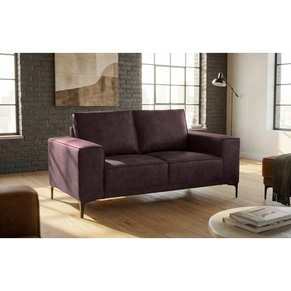Brązowa sofa z imitacji skóry 164 cm Copenhagen – Scandic-image-1