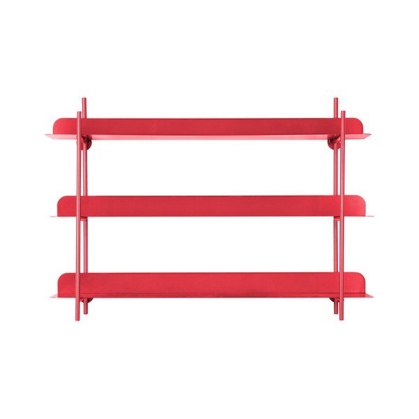 Czerwona wielopoziomowa metalowa półka 60 cm Cool Retro – PT LIVING-image-2
