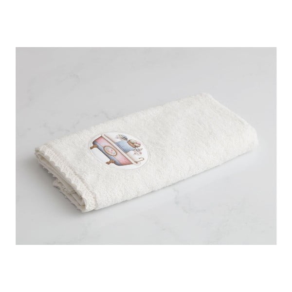 Kremowobiały ręcznik bawełniany Madame Coco, 30x46 cm