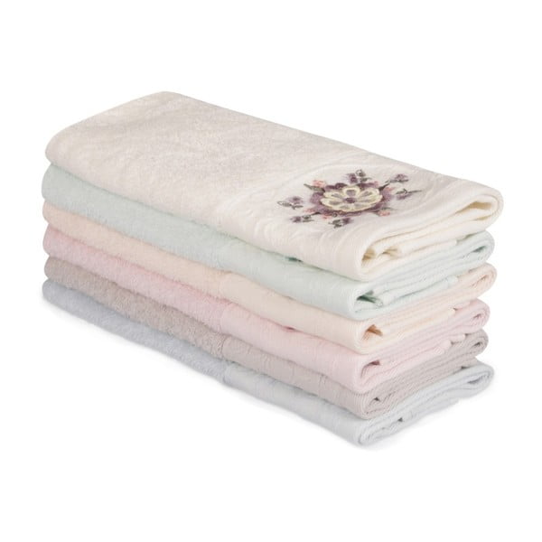 Zestaw 6 ręczników bawełnianych Nakis Pantojo, 30x50 cm